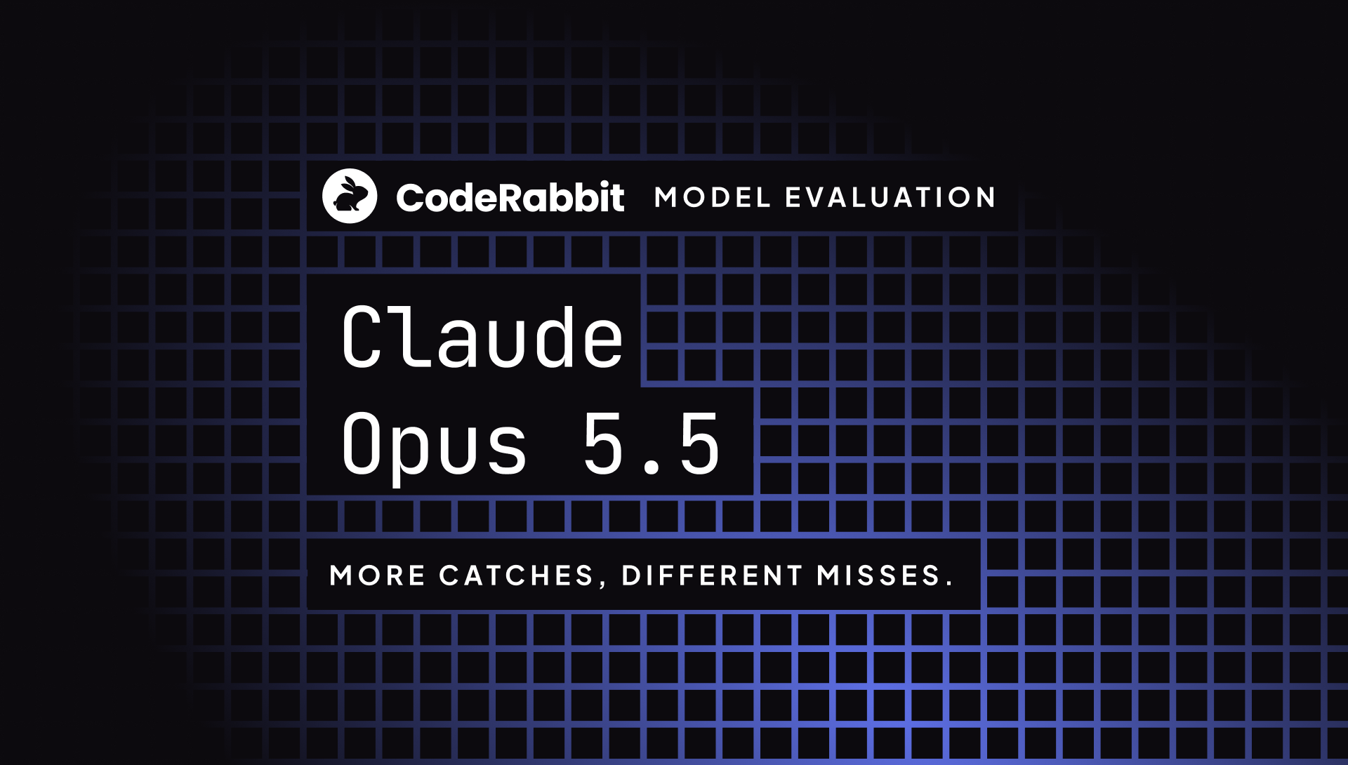 CodeRabbit model evaluation cover reading Claude Opus 5.5: More catches, different misses.